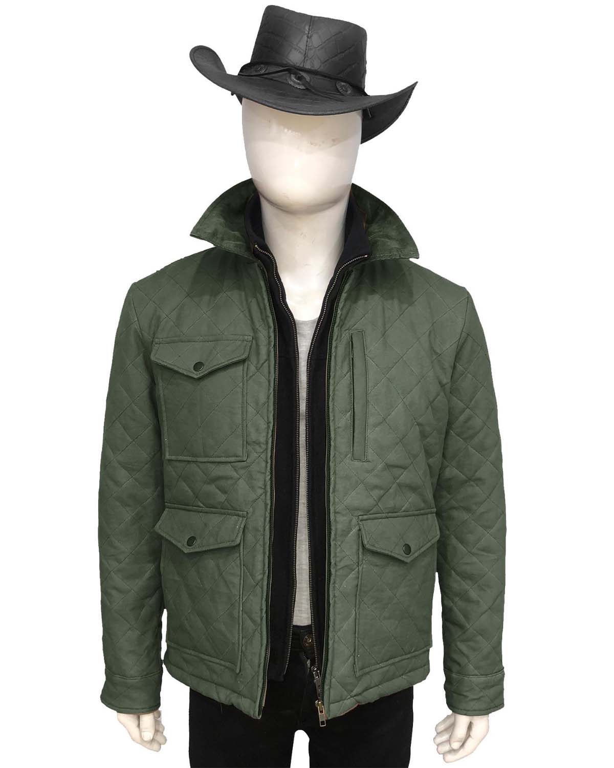 Elite Yellowstone SO5 Green Quilted Jacket
