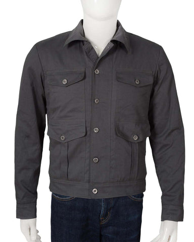 Kevin Costner Yellowstone Grey Cotton Jacket | Elite Outfits