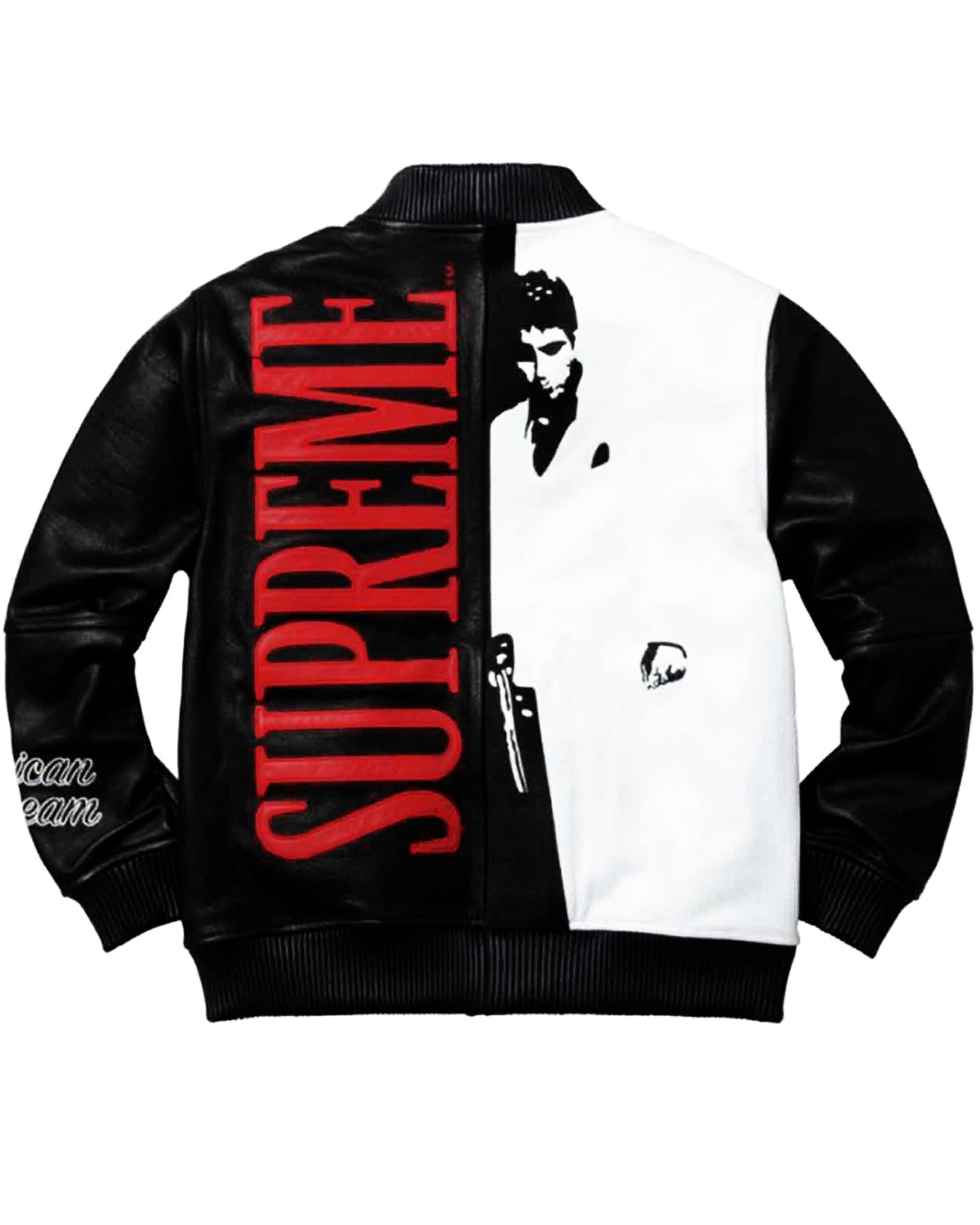 Tony Montana Scarface Leather Bomber Jacket