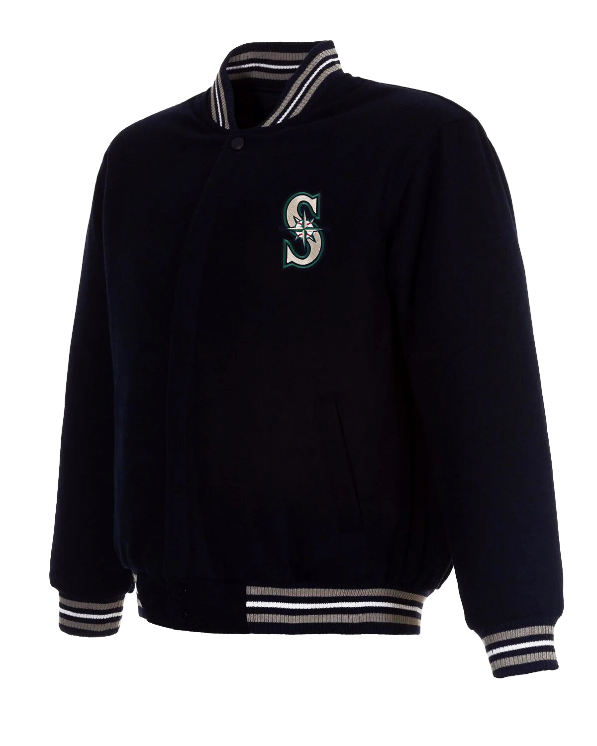 Baseball Team Seattle Mariners Wool Bomber Varsity Jacket