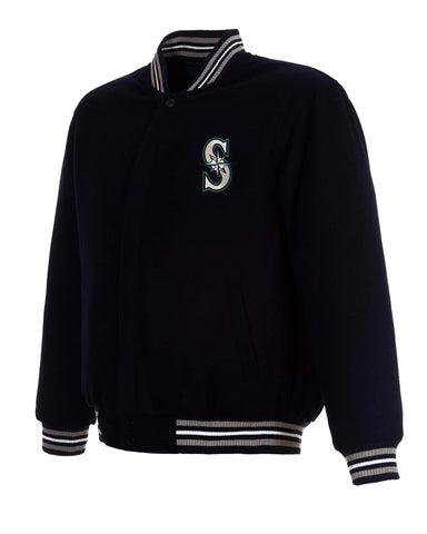 Baseball Team Seattle Mariners Wool Bomber Varsity Jacket