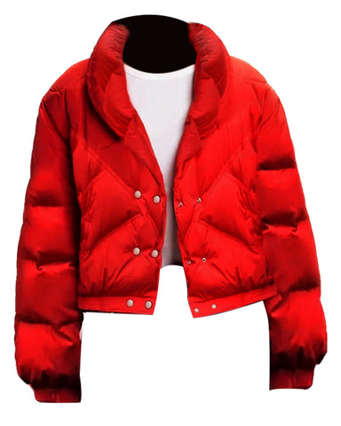The Crown Princess Diana Red Puffer Jacket