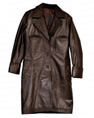 Cristina Yang Greys Anatomy Black Leather Coat 