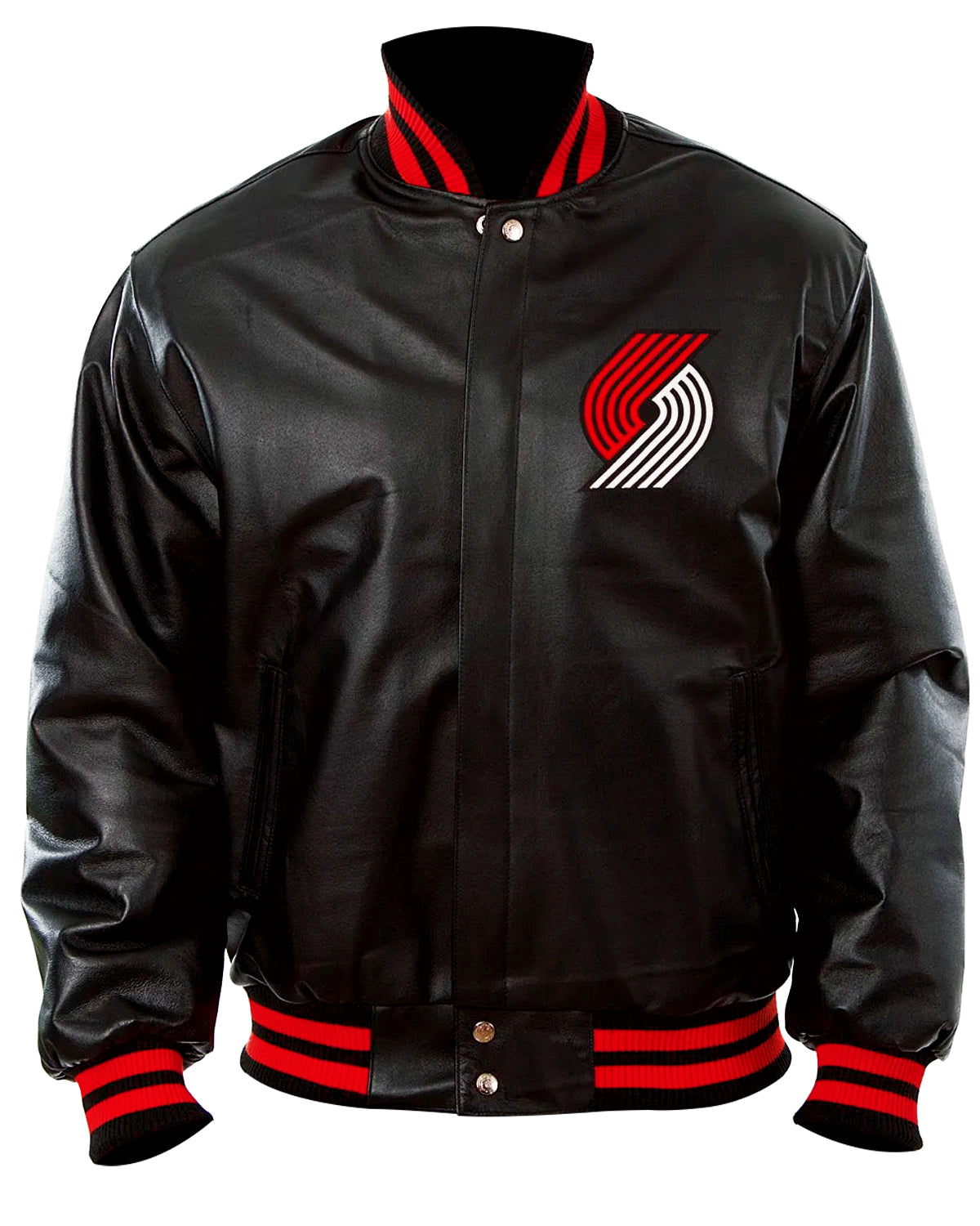 Basketball Portland Trail Blazers Bomber Leather Varsity Jacket