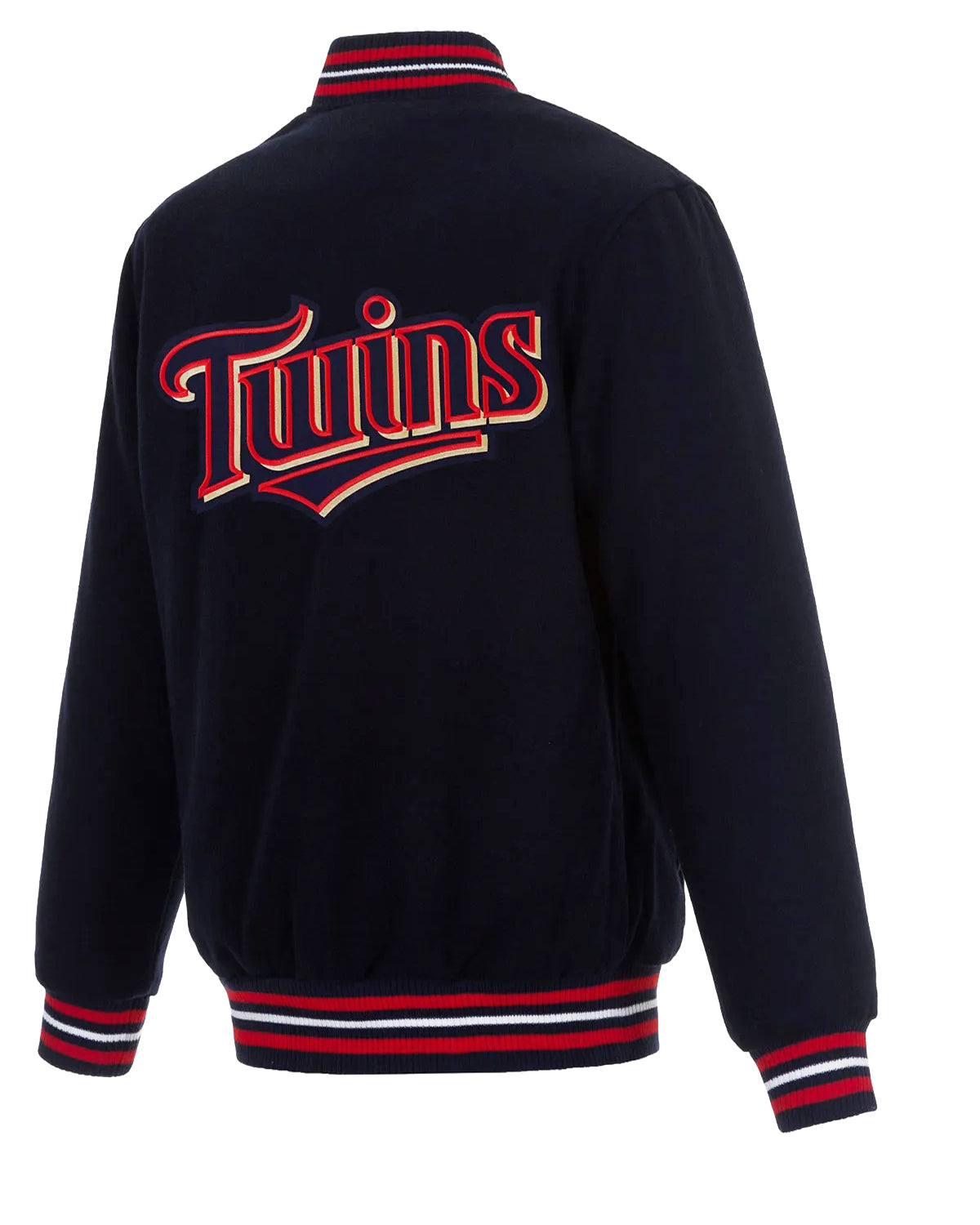 Navy Blue Minnesota Twins Varsity Letterman Wool Jacket 