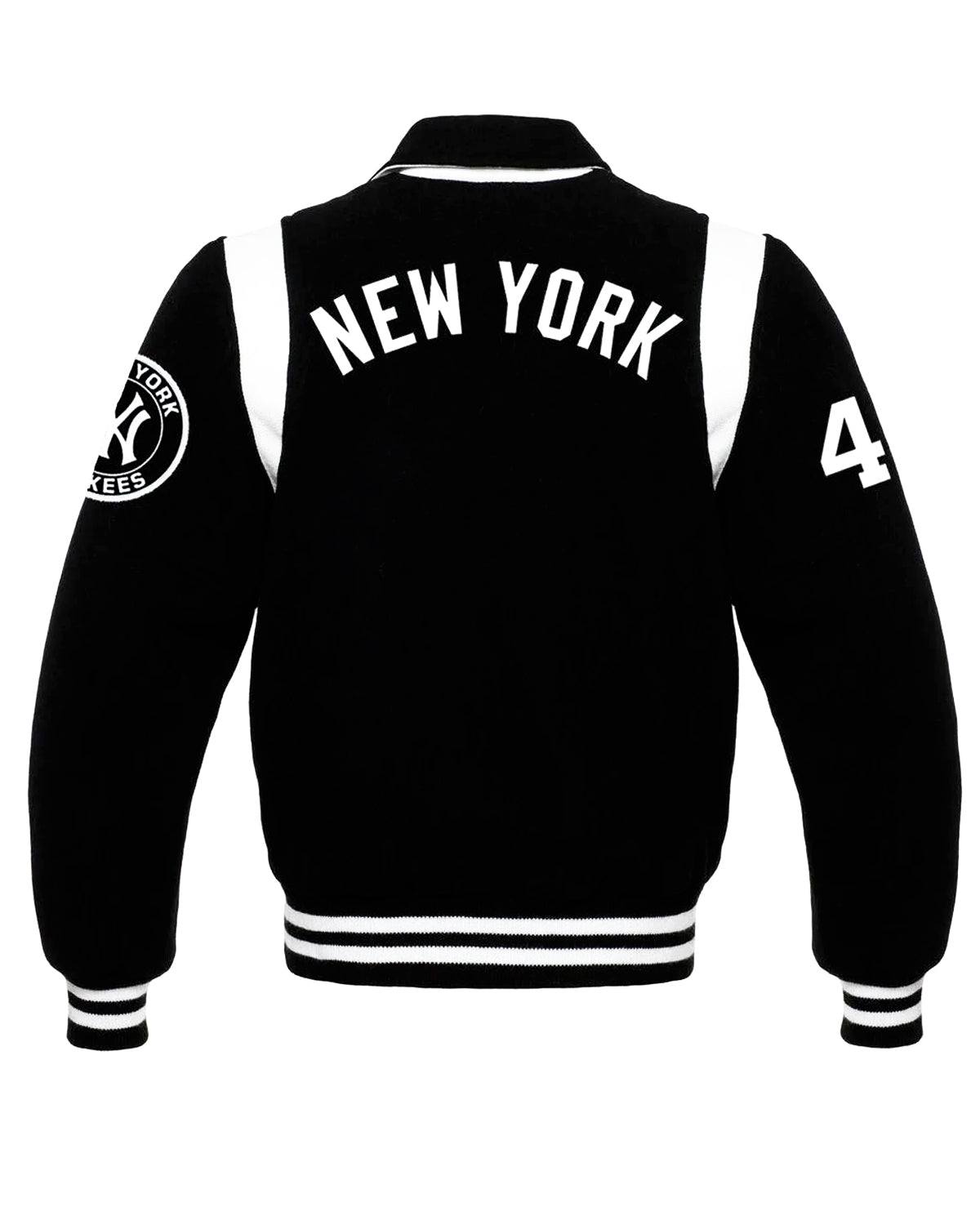 NY Yankees Sailor Collar Wool Varsity Jacket