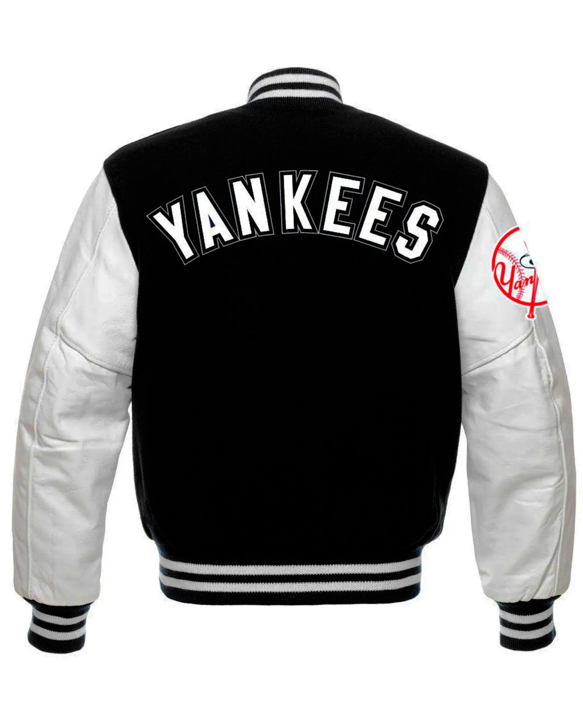 NY Yankees Black And White Varsity Jacket 