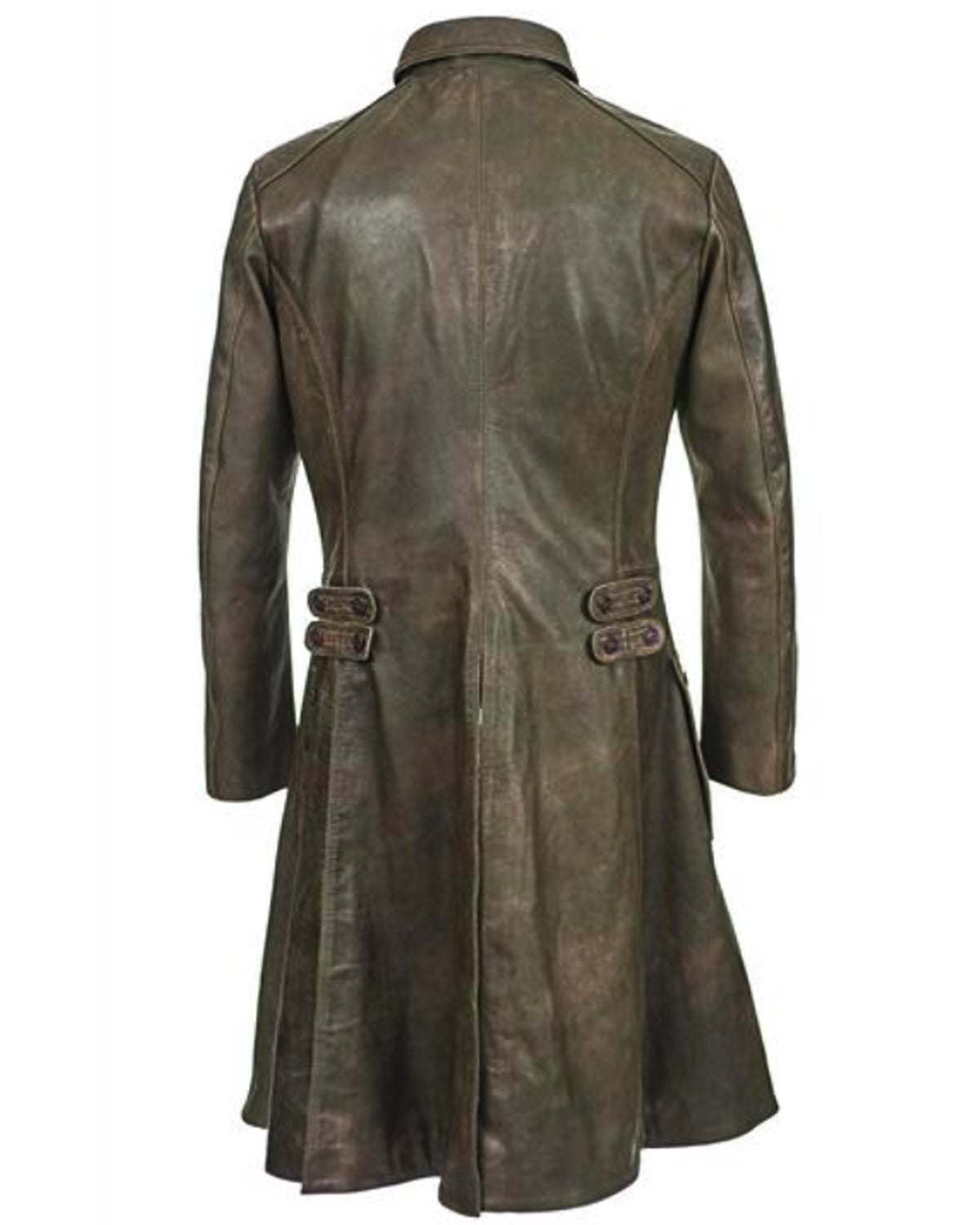 Sam Heughan OUtlander TV Show Russ Lee Rust Brown Trench Coat