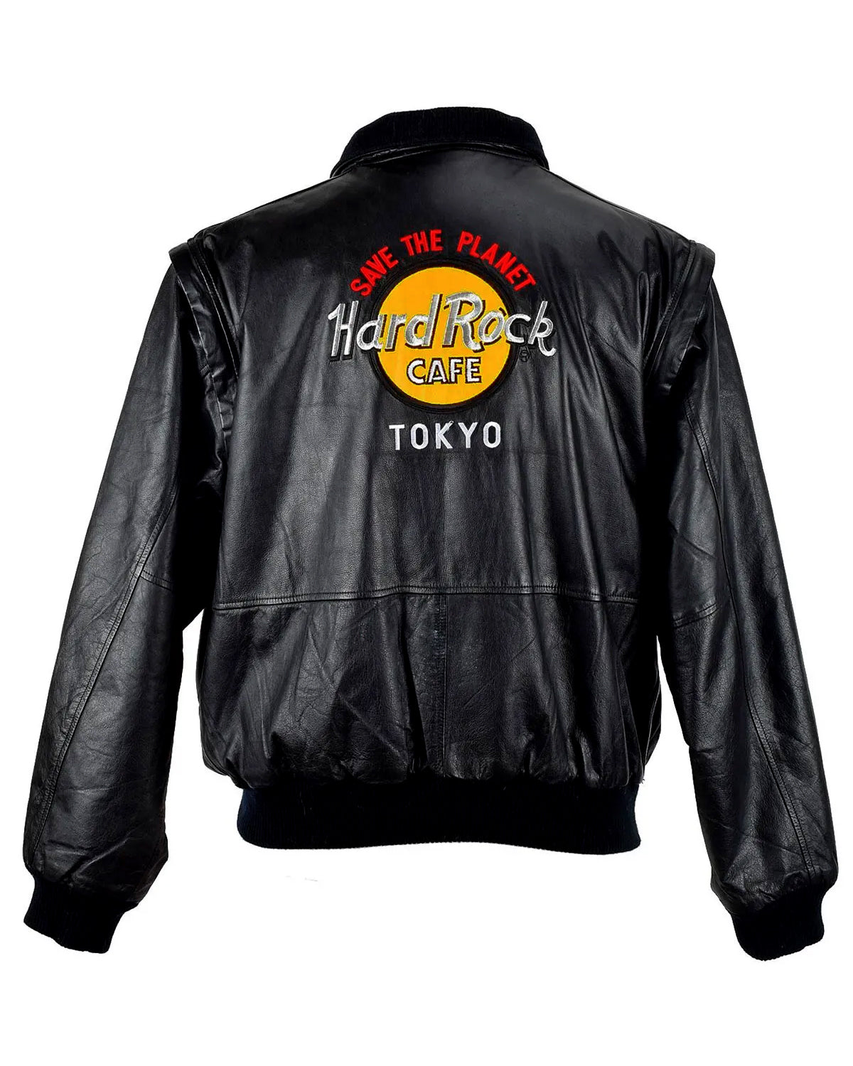 Save The Planet Hard Rock Cafe Leather Jacket