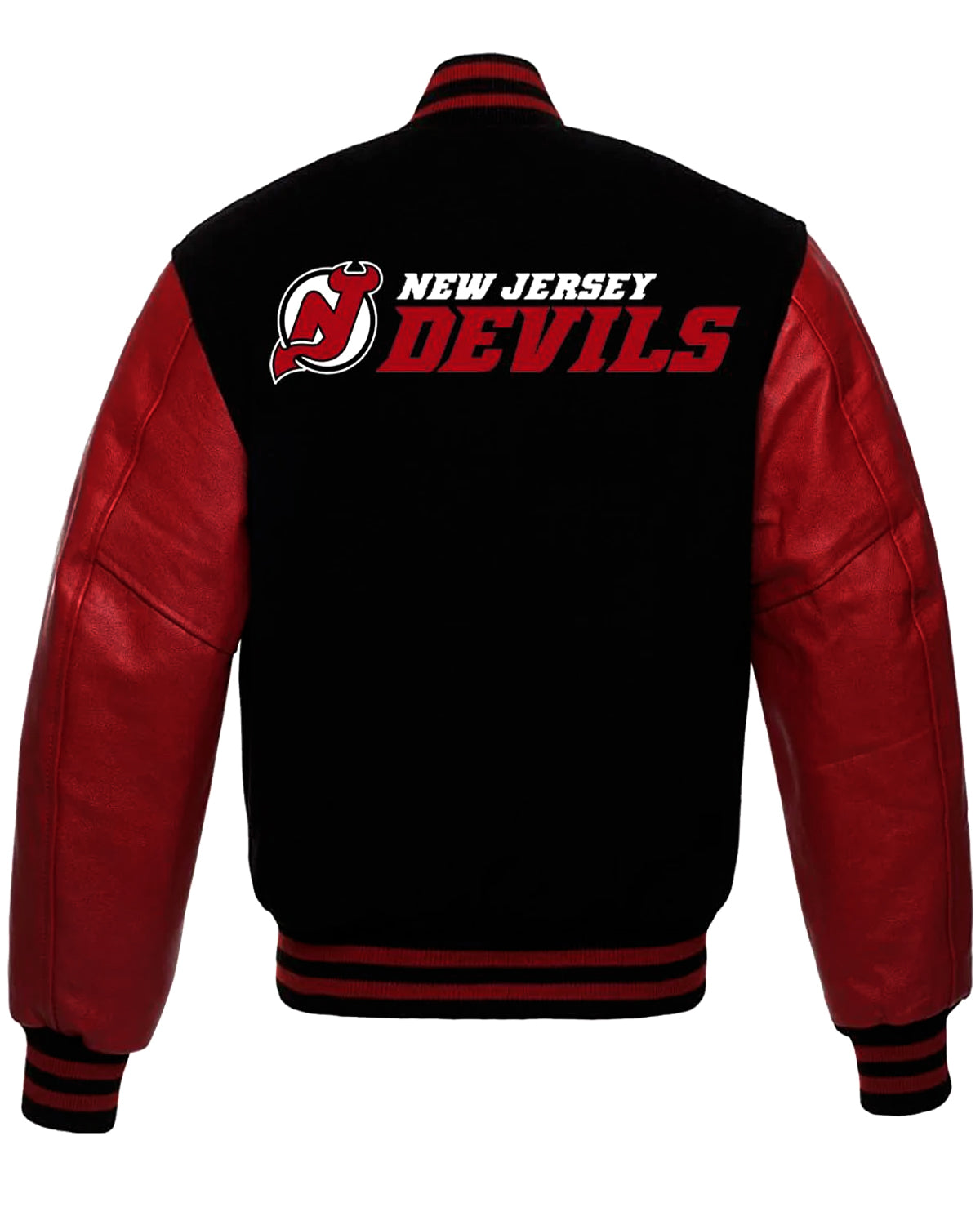 New Jersey Devils Red & Black Varsity Jacket