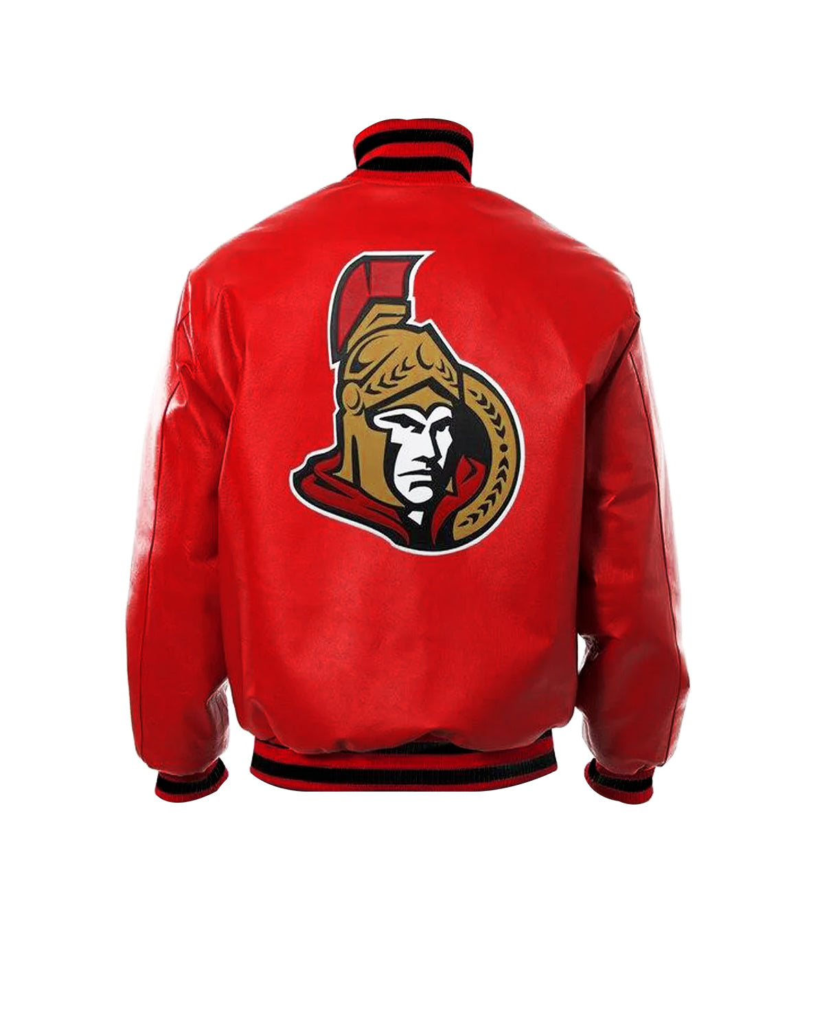 Ottawa Senators Red Leather Bomber Jacket