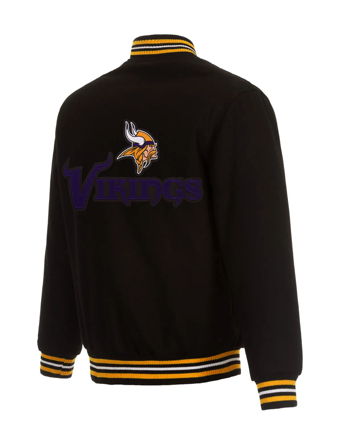 Football Team Minnesota Vikings Black Wool Varsity Jacket