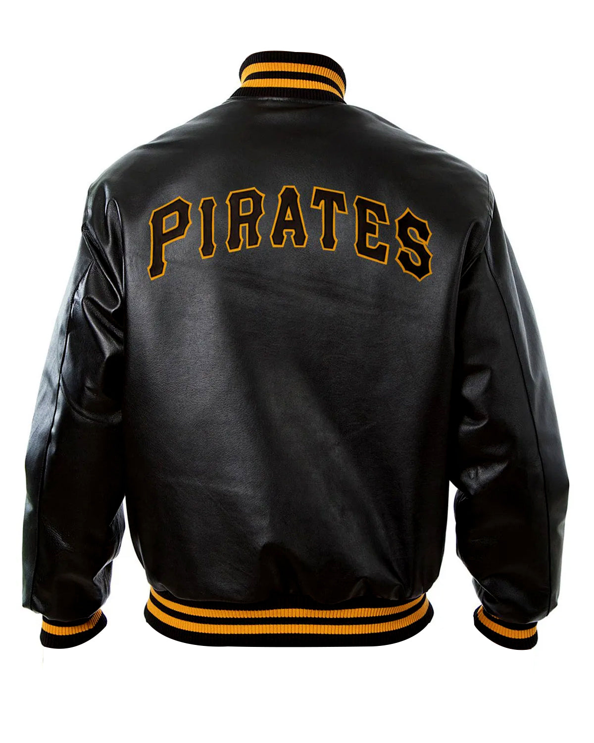 Pittsburgh Pirates Black Leather Letterman Jacket