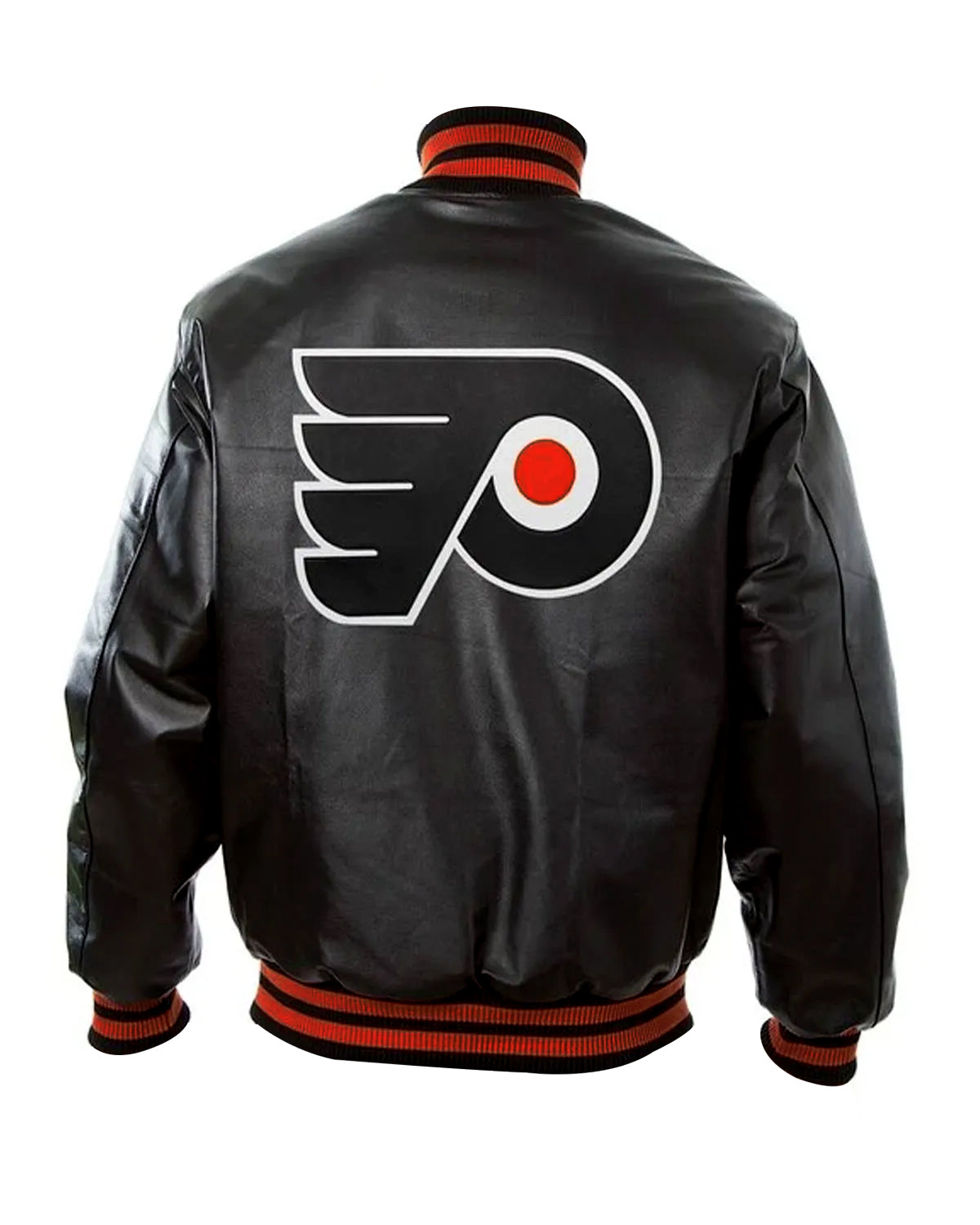 Ice Hockey Team Philadelphia Flyers Black Leather Bomber Jacket