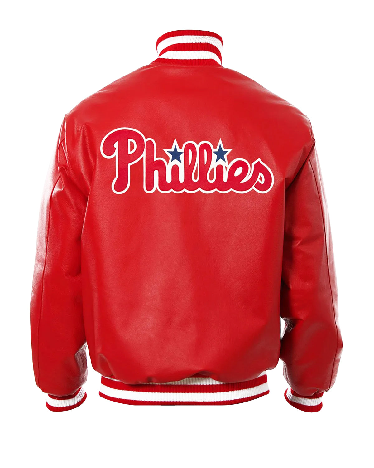 Philadelphia Phillies Red Leather Letterman Jacket