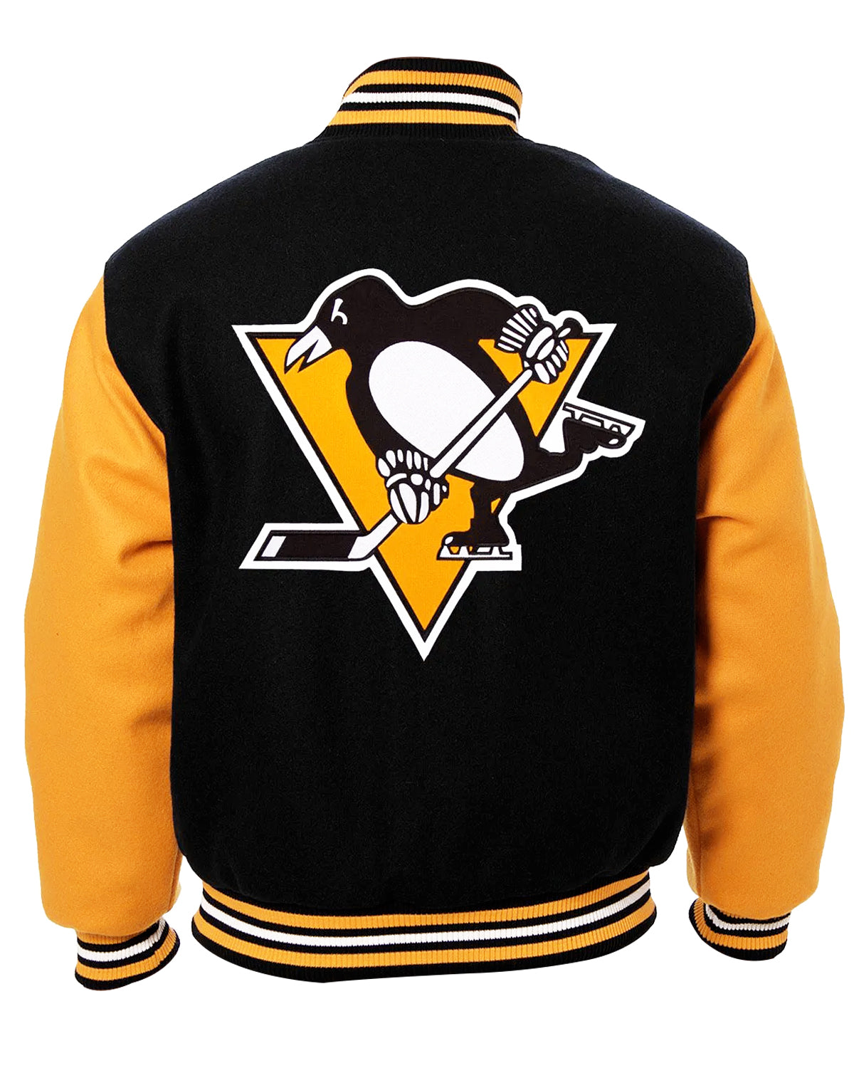 Black And Yellow Pittsburgh Penguins Varsity Jacket 