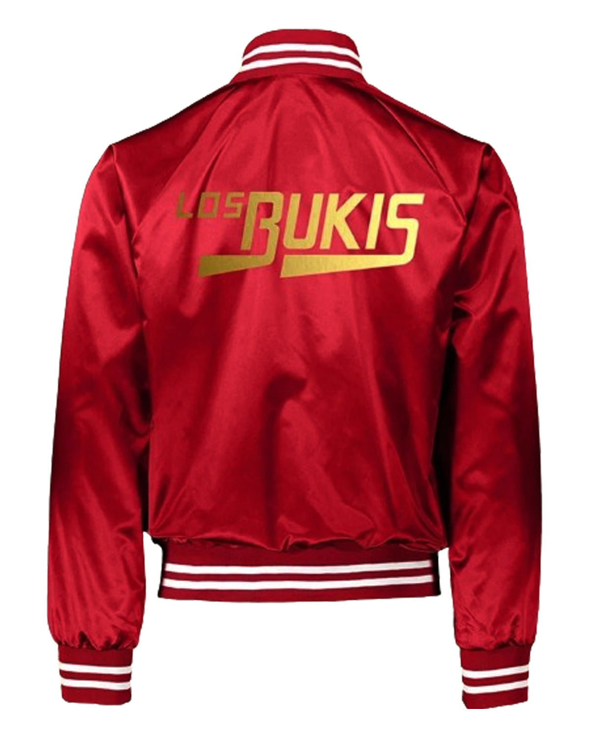 Los Bukis Red Satin Varsity Bomber Jacket