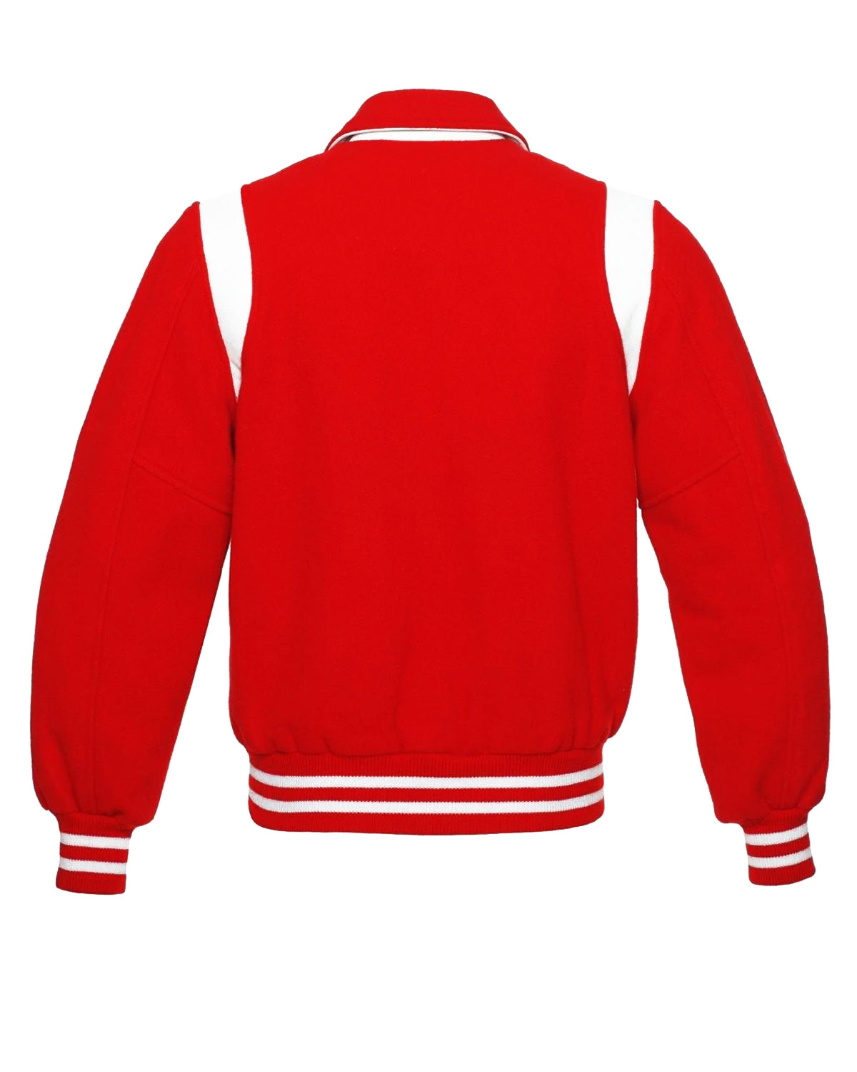 Sailor Collar Red And White Letterman Varsity Jacket 