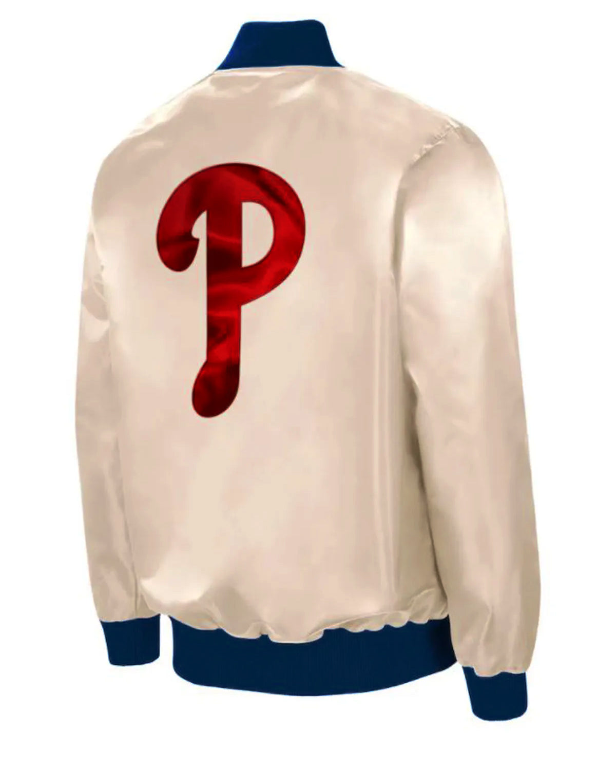 Baseball Team Philadelphia Phillies Starter White Satin Jacket