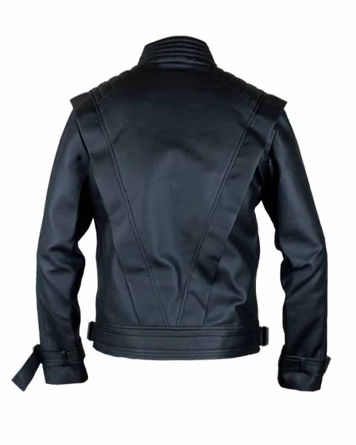 Elite Micheal Jackson Black Thriller Costume Mens Leather Jacket