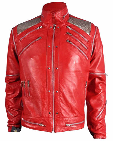 Elite Michael Jackson Beat It Red Leather Jacket