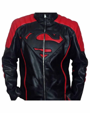 Elite Superman Mens Genuine Leather Jacket