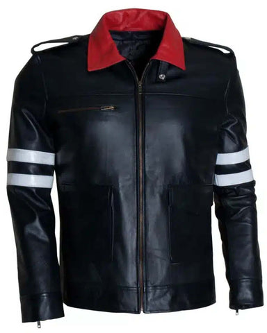 Alex Mercer Prototype 2 Black Leather Jacket For Mens
