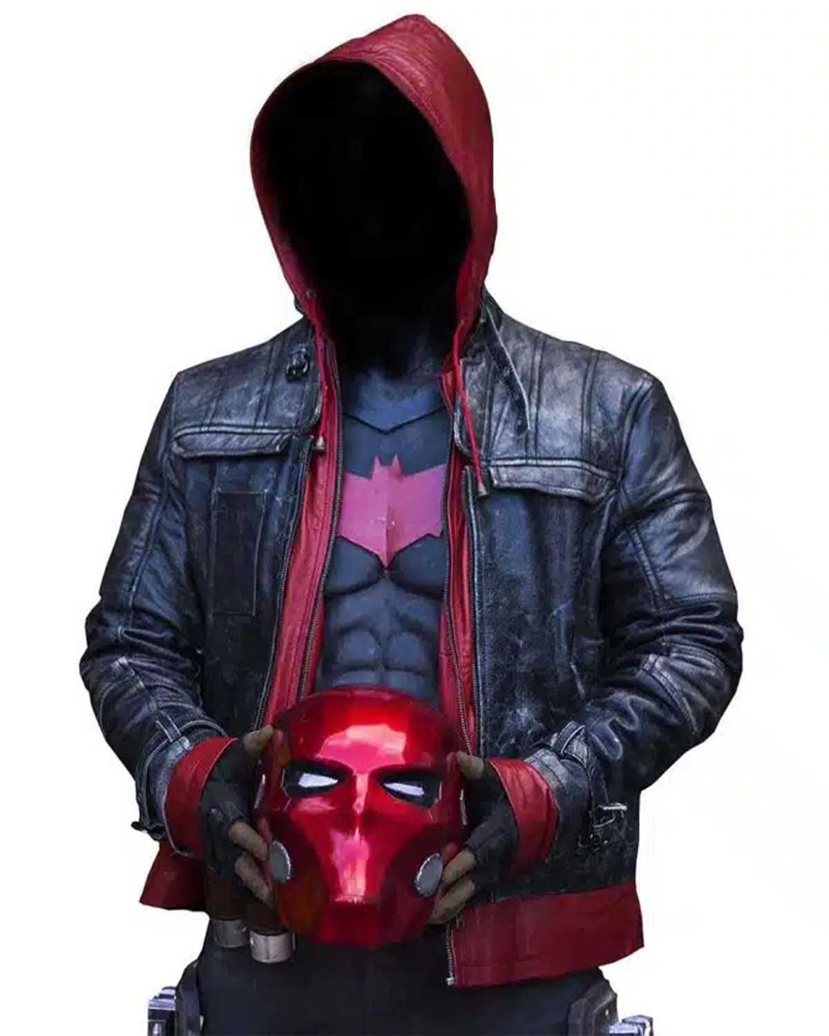 Arkham Knight Red hood Leather Jacket