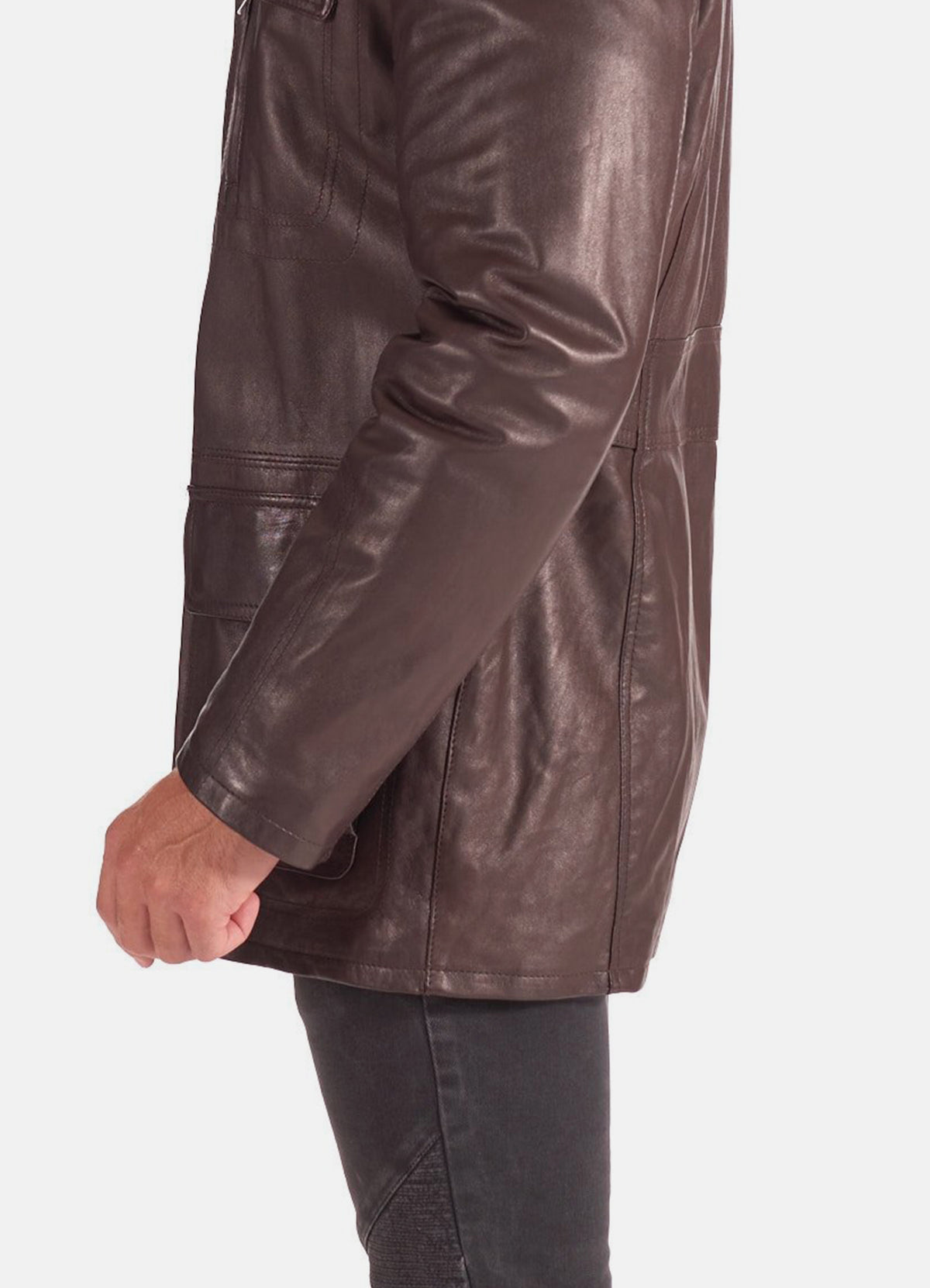 Mens Dark Brown Vintage Leather Coat | Elite Jacket