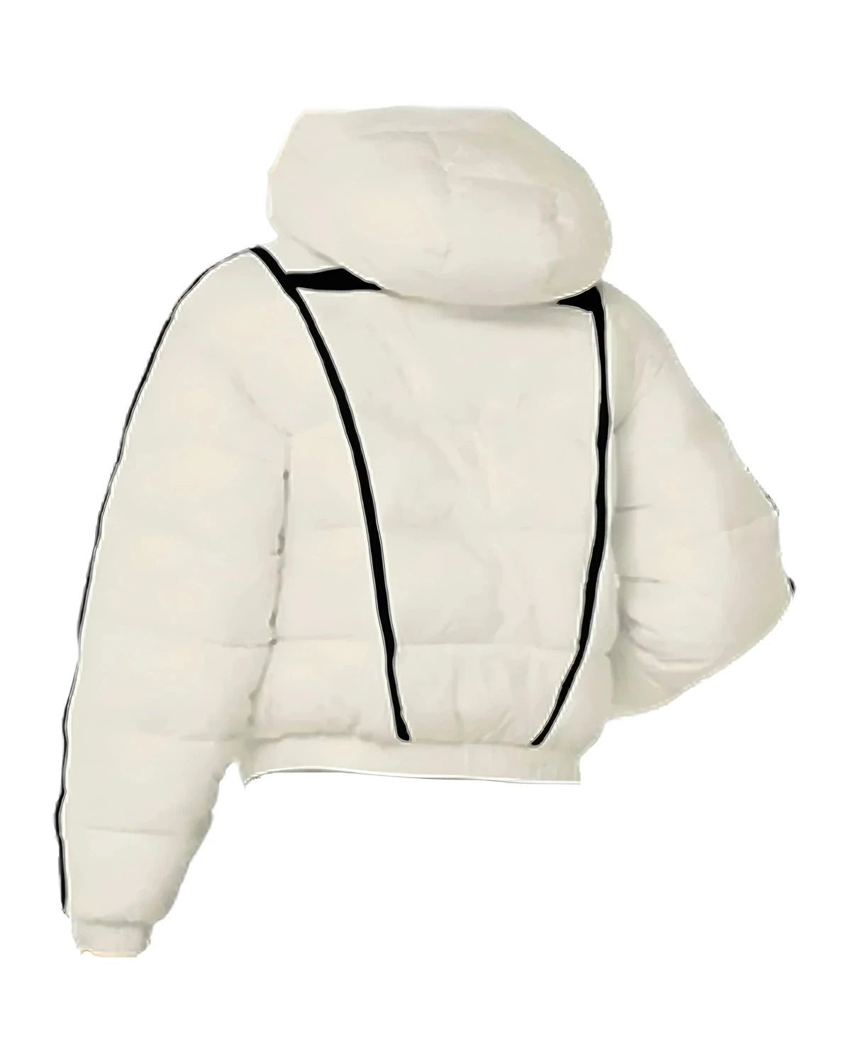 Lucy Hale Alos Winter House White Puffer Hooded Jacket 