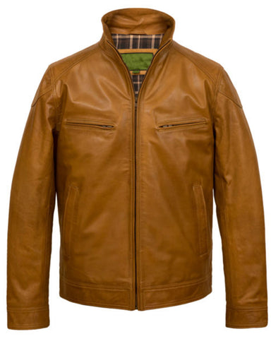 Tanned Brown Leather Jacket For Men | Elite Jacket