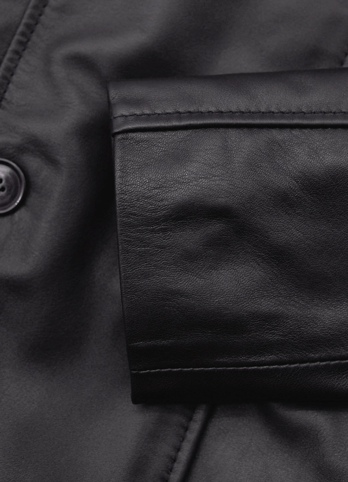 Womens Midnight Black Long Leather Coat | Elite Jacket
